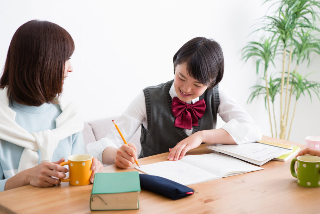 母と中学生