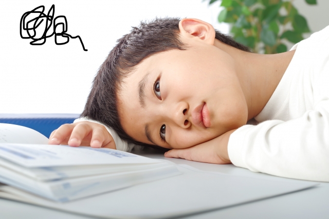勉強が苦手な小学生